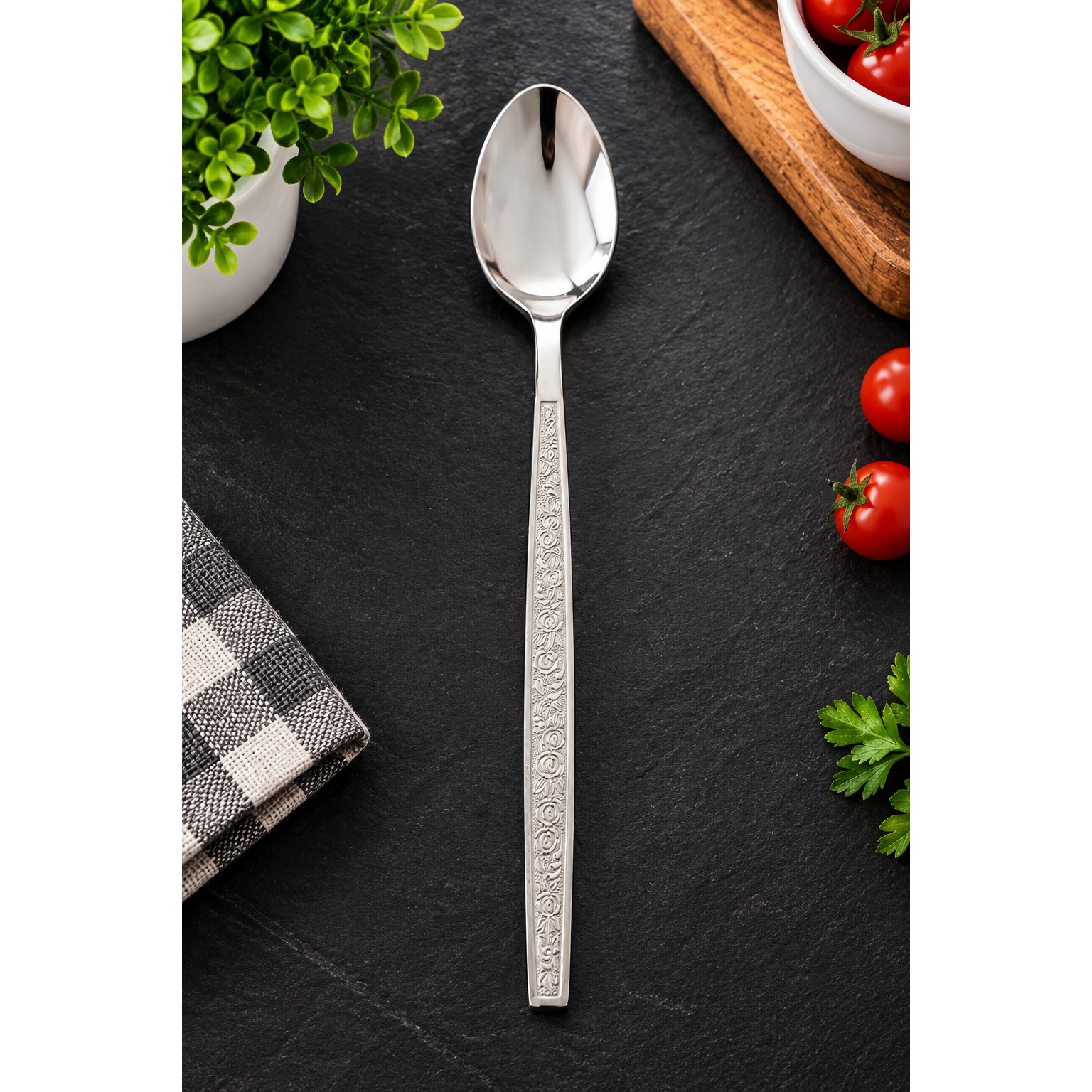 قاشق شربت خوری گل مارک stainless